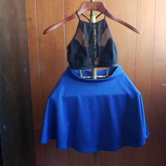 Joe Boxer Tops - SET💙Black Halter Neck Croptop + Skirt